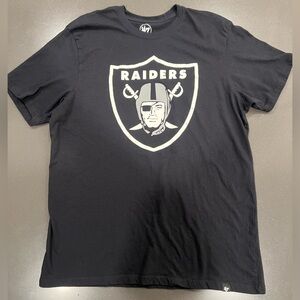 47 Brand Black Tee with White Logo